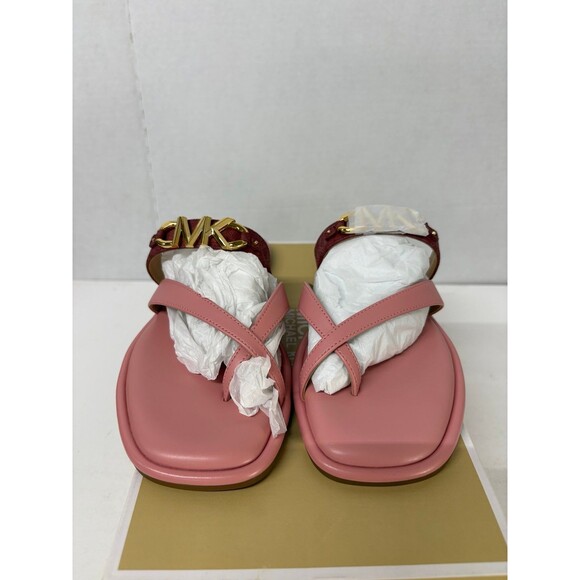 Michael Kors Women's Pink Izzy Thong Slide Flat Sandals Slip On Sz 6.5M - Picture 4 of 7